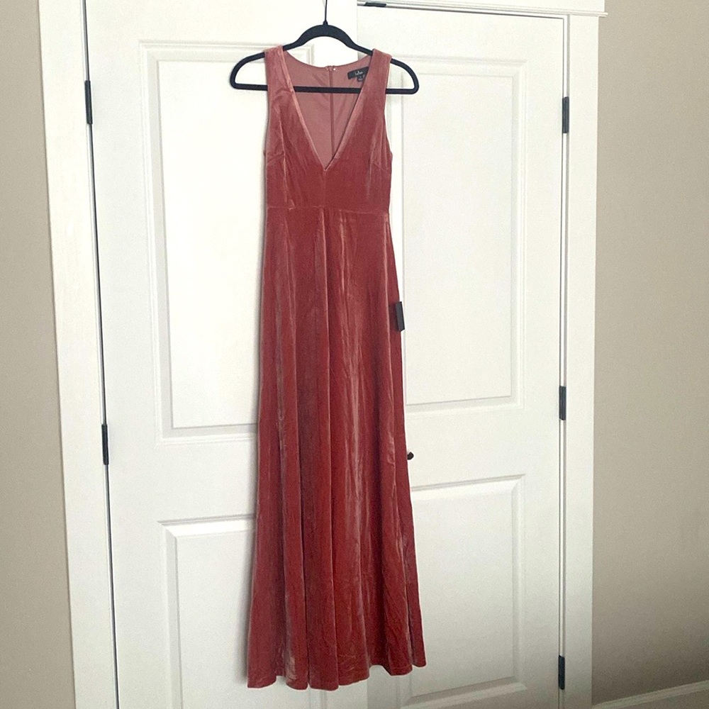 Lulus Sleeveless Velvet Dress - Dusty Rose, Size Small NWT
